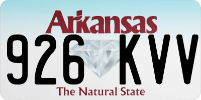 AR license plate 926KVV