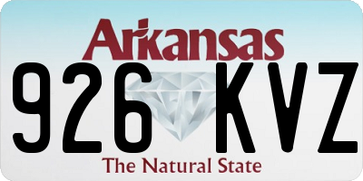 AR license plate 926KVZ