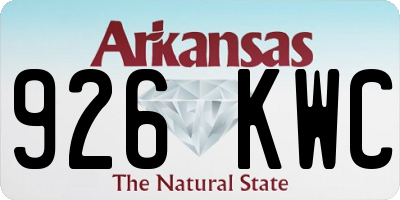 AR license plate 926KWC