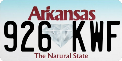 AR license plate 926KWF