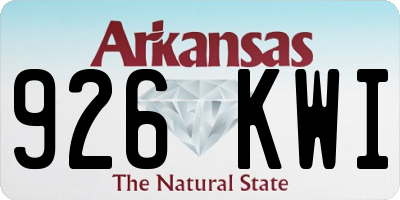 AR license plate 926KWI