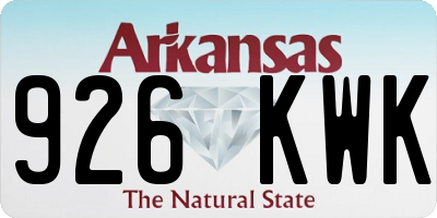 AR license plate 926KWK