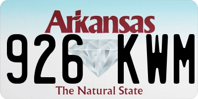 AR license plate 926KWM