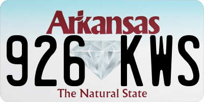 AR license plate 926KWS