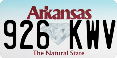 AR license plate 926KWV
