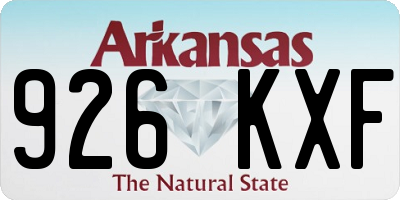 AR license plate 926KXF