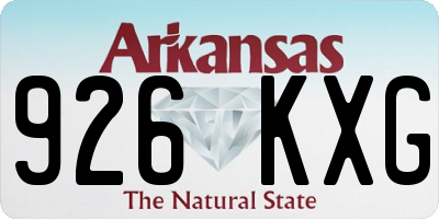AR license plate 926KXG