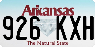 AR license plate 926KXH