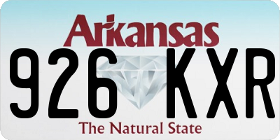 AR license plate 926KXR