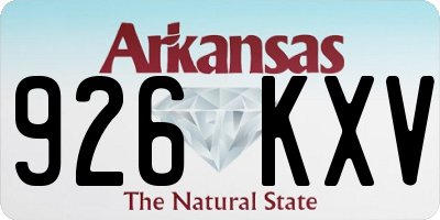 AR license plate 926KXV
