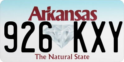 AR license plate 926KXY