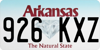 AR license plate 926KXZ