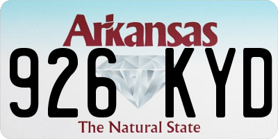 AR license plate 926KYD