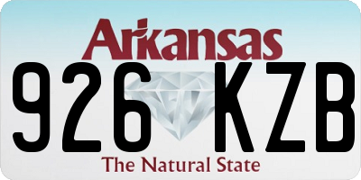 AR license plate 926KZB