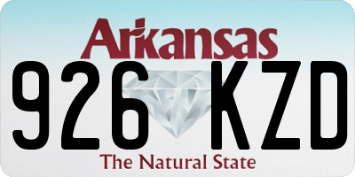 AR license plate 926KZD