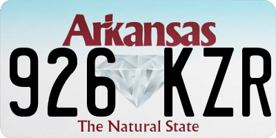 AR license plate 926KZR