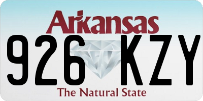 AR license plate 926KZY