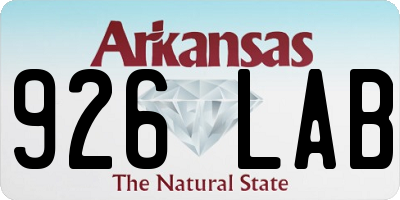 AR license plate 926LAB