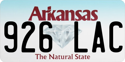 AR license plate 926LAC