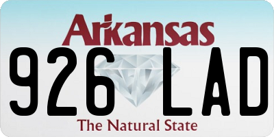 AR license plate 926LAD