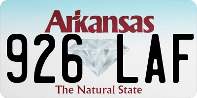 AR license plate 926LAF
