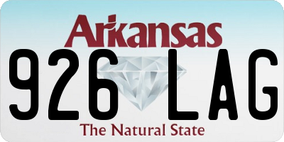 AR license plate 926LAG