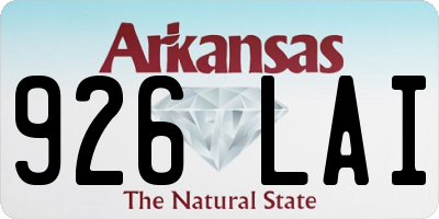 AR license plate 926LAI