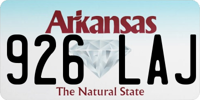 AR license plate 926LAJ