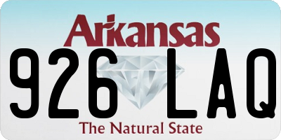 AR license plate 926LAQ
