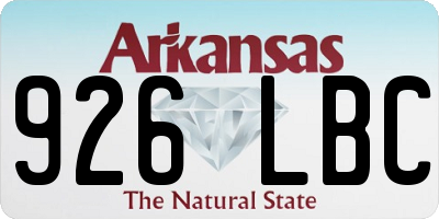 AR license plate 926LBC