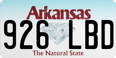 AR license plate 926LBD