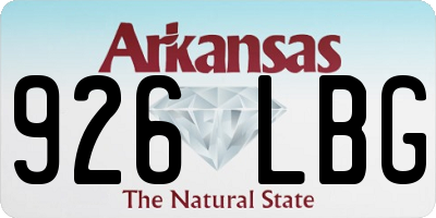 AR license plate 926LBG