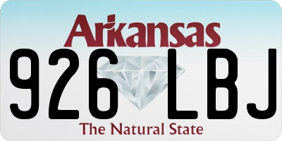 AR license plate 926LBJ