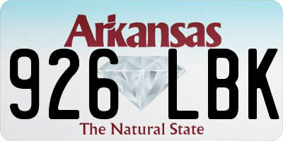 AR license plate 926LBK