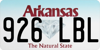 AR license plate 926LBL