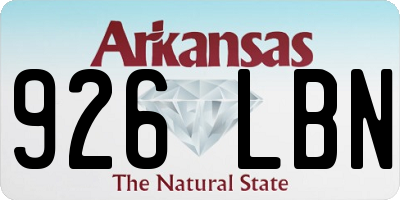 AR license plate 926LBN