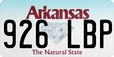 AR license plate 926LBP