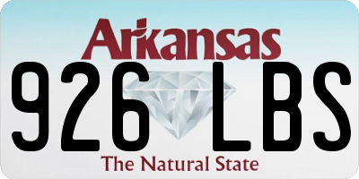AR license plate 926LBS