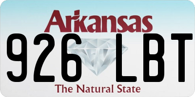 AR license plate 926LBT