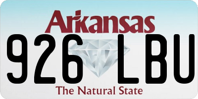 AR license plate 926LBU