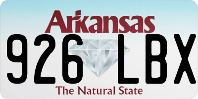 AR license plate 926LBX