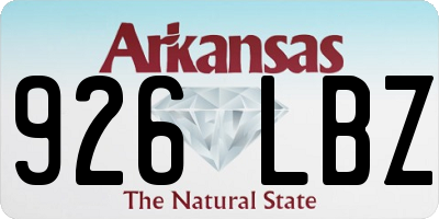 AR license plate 926LBZ