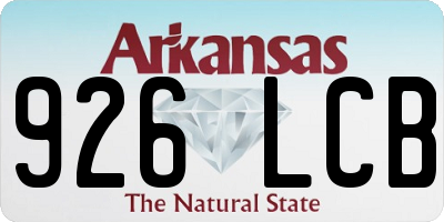 AR license plate 926LCB