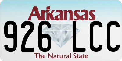 AR license plate 926LCC