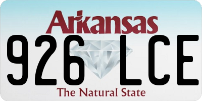 AR license plate 926LCE