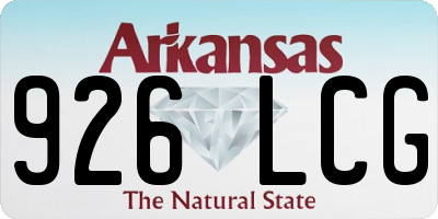 AR license plate 926LCG