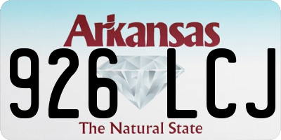 AR license plate 926LCJ