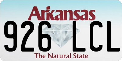 AR license plate 926LCL