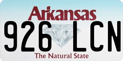 AR license plate 926LCN