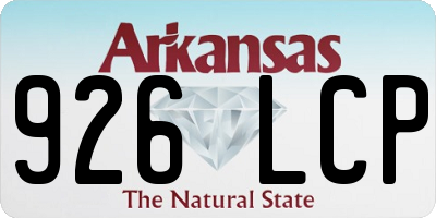 AR license plate 926LCP